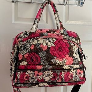 Vera Bradley Mocha Rouge travel bag